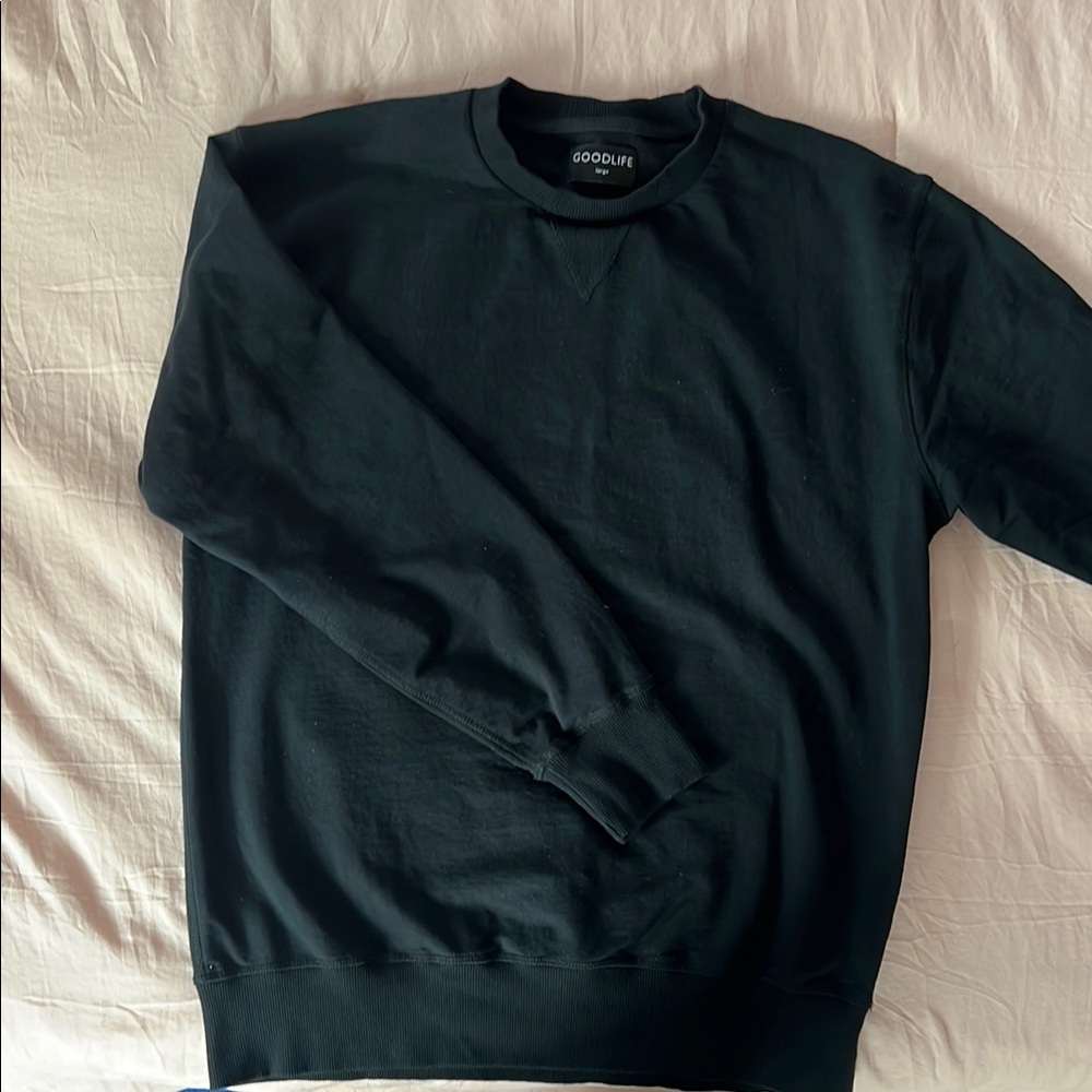 Goodlife Black Crewneck Sweater Soft and Versatile